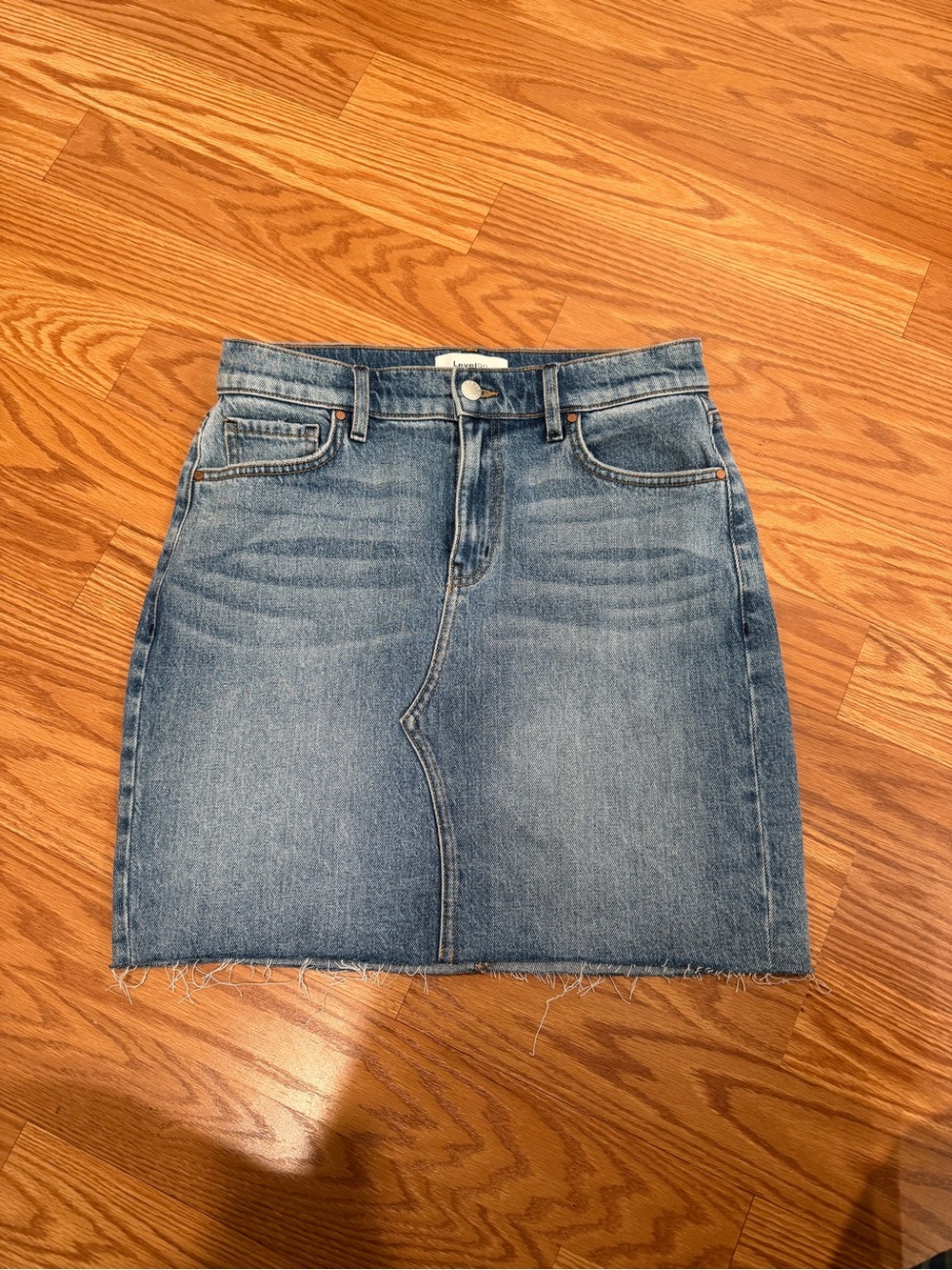 Level 99 Light Blue Denim Pencil Skirt